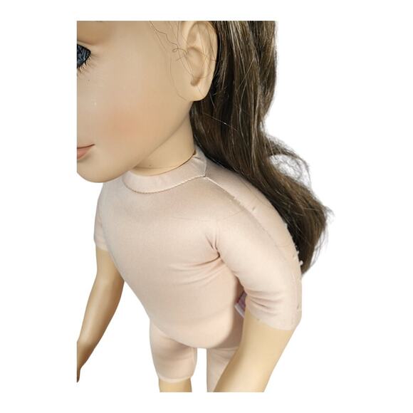 My Twinn 24" Doll 2002 Wearing PJs Poseable Long Dark Brown Hair Blue Eyes - Picture 10 of 16